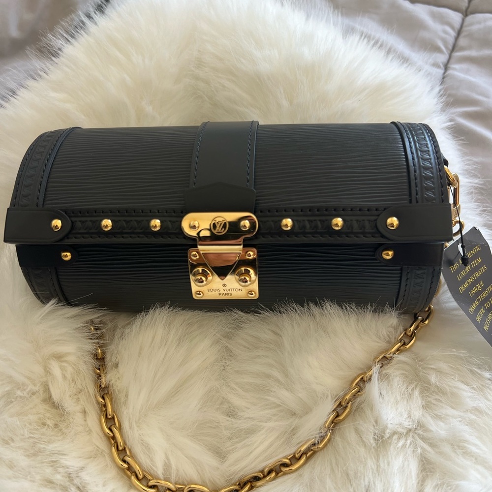 Louis Vuitton Black and Gold Epi Papillon Crossbody